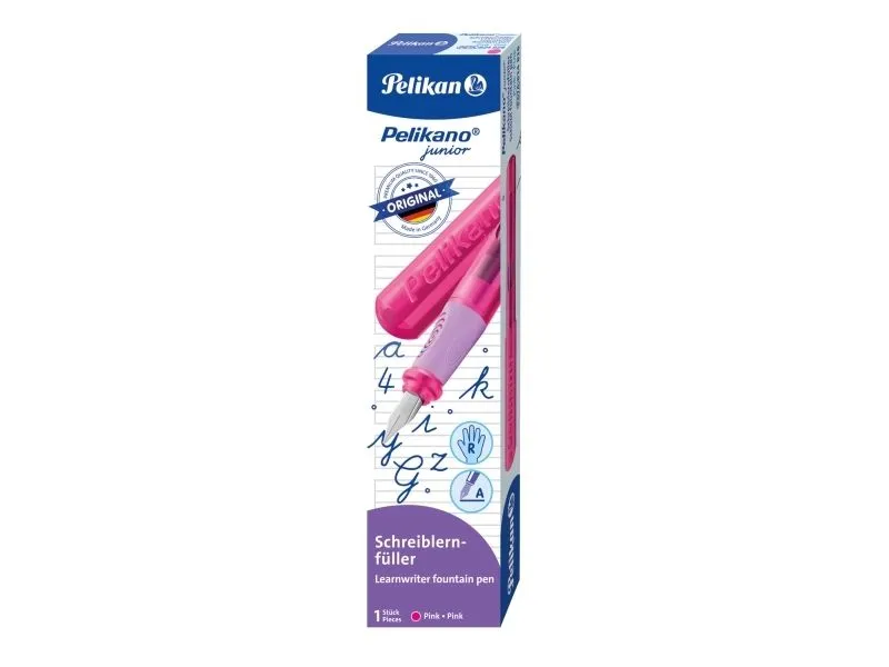 Pelikan 824828, Rosa, Fyllesystem med patron, Blå, Rustfritt stål, Høyrehendt, Boks