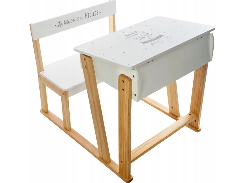Atmosphera bord med stol for barn, hvitt