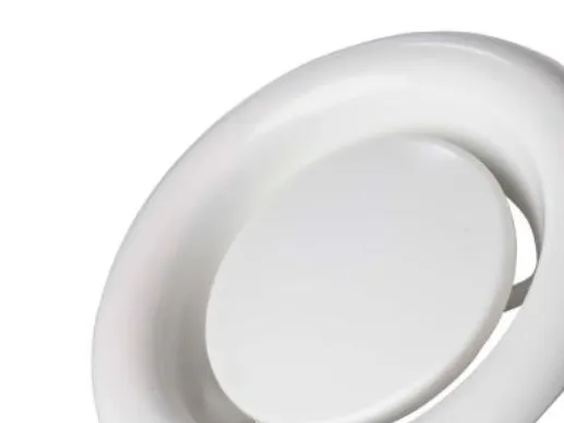uds.ventil Ø100 mm - RAL 9010 inkl.ramme