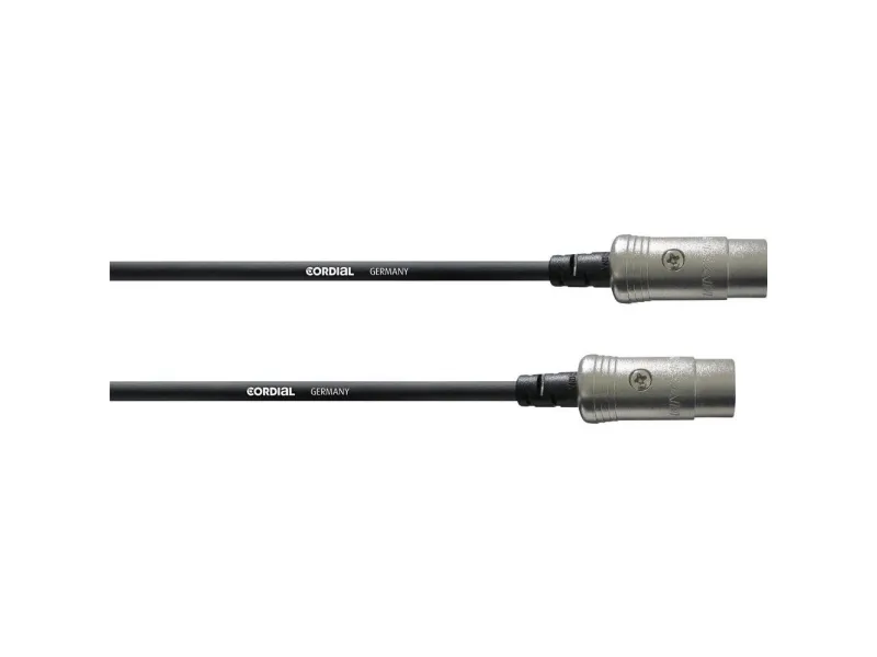 Cordial MIDI forbindelseskabel [1x XLR-kontakt 5-polet - 1x XLR-kontakt 5-polet] 0,60 m sort