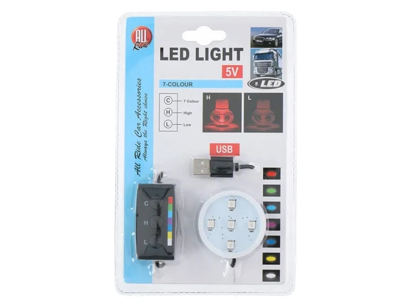 USB LED lys i 7 farver 5 volt til Poppy luftfrisker