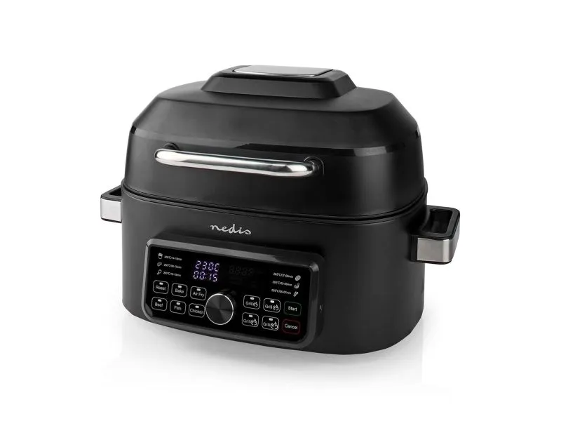 Nedis KAAFG600BK, Varmluftsfrityr, 6 l, 120 °C, 265 °C, 120 min, Single/enkelt