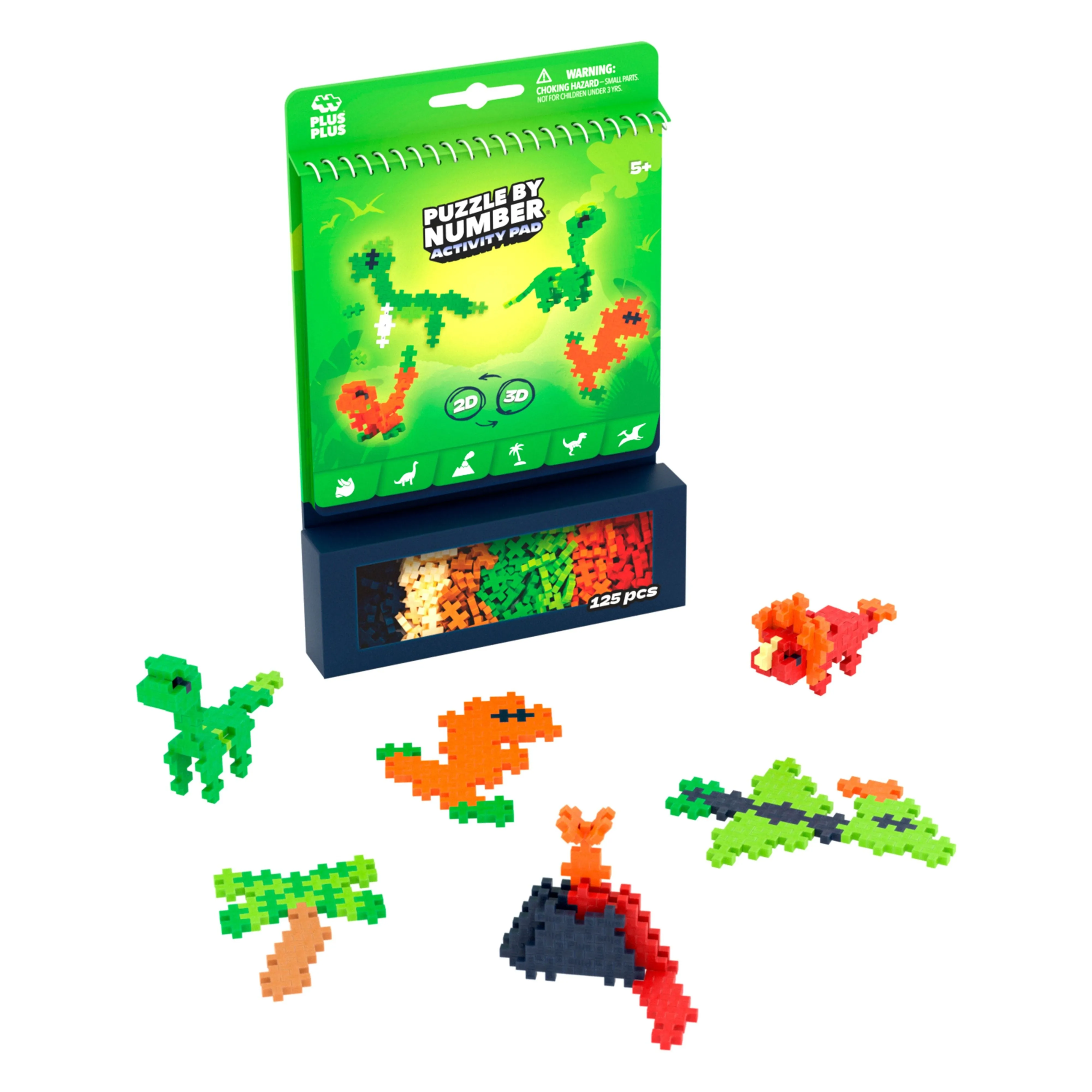 Plus-Plus aktivitetstavle - Dinosaurer