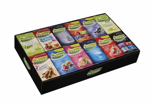 Te Mix Pickwick Top 12 varianter 12x20 breve Frugt og Sort te,12 pk x 20 stk/krt
