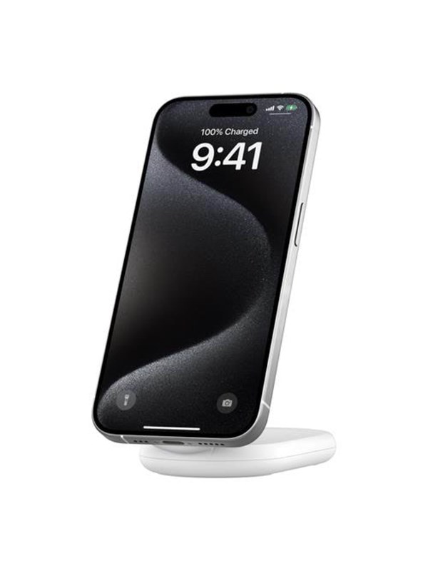 Belkin BoostCharge wireless charging stand - magnetic foldable with Qi2 - + AC power adapter - 15 Watt