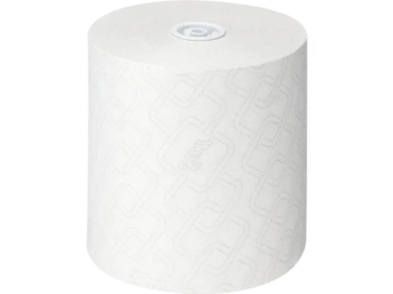 Håndklæderulle, Kimberly-Clark Scott, 1-lags, 350m x 19,8cm, hvid, blandingsfibre