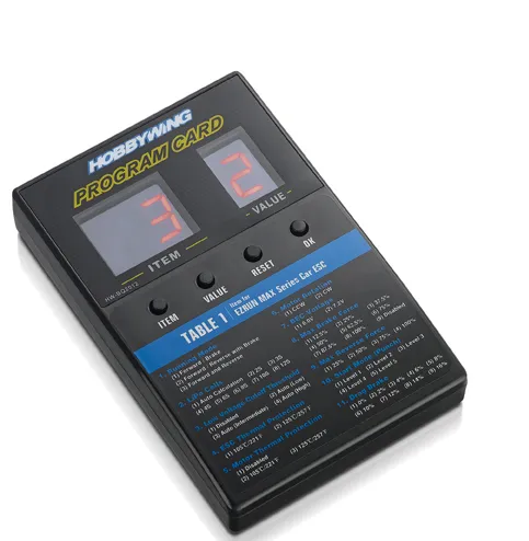 Hobbywing 30501003, Programmeringsboks, Sort