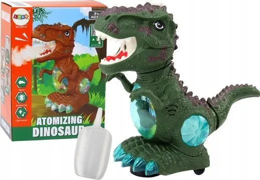 LeanToys dinosaur som danser med hinder-sensor, lys og lyder, grønn