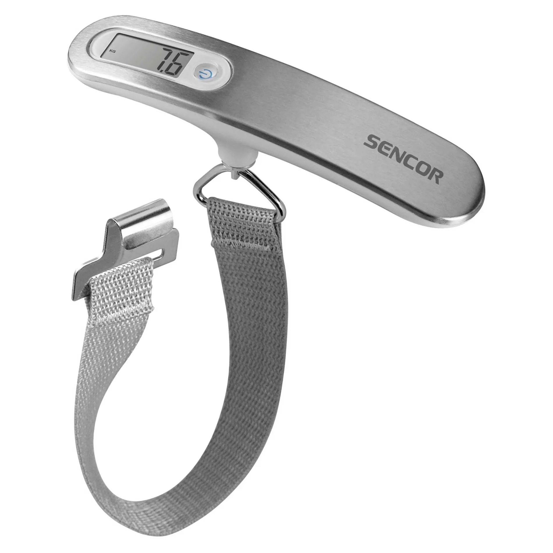 Sencor SLS 900WH, Elektronisk, 50 kg, 100 g, Sølv, kg, lb, ST, Strop / Belte