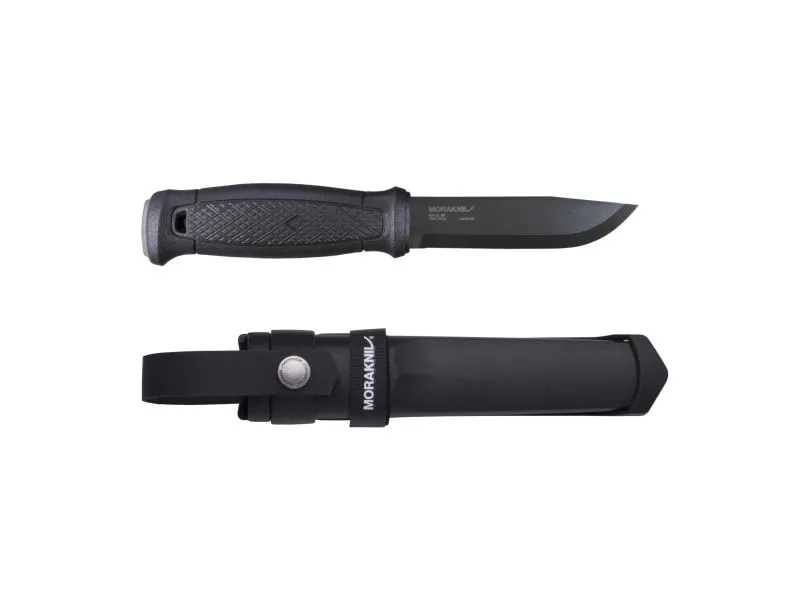 Morakniv Garberg, Single/enkelt, Jaktkniv, Drop punkt, Kull stål, Polyamid, Sort