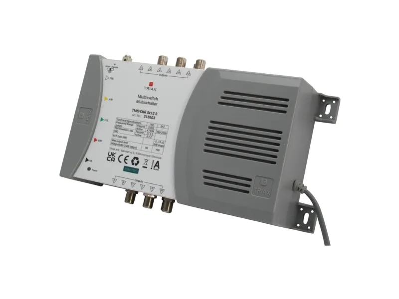 TRIAX TMS/CKR 5x12S enkel multiswitch 4SAT+1terr. Inngang 12 ganger med NT 318603 (318603)