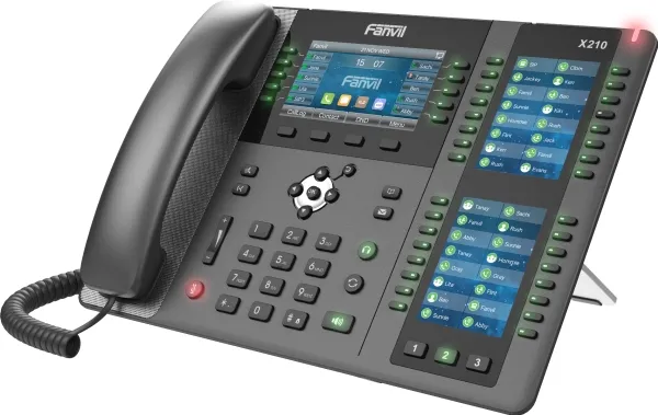 Fanvil X210 V2, IP-telefon, Sort, Kablet håndsett, Bord/Vegg, 20 linjer, 2000 oppføringer
