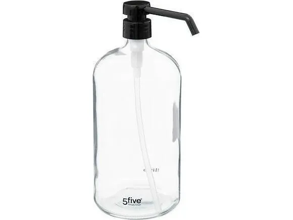 Såpedispenser 5five, såpe/badevæske, glass, 1 l