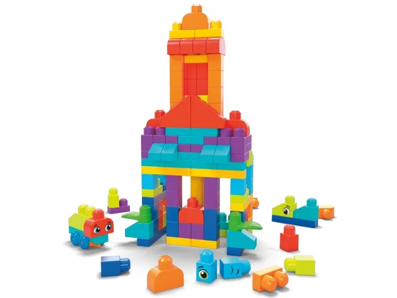MEGA BLOKS Bigger Building Bag-byggesett med 150 store byggeklosser, Byggesett, 1 år, Plast, 150 stykker, 2,14 kg
