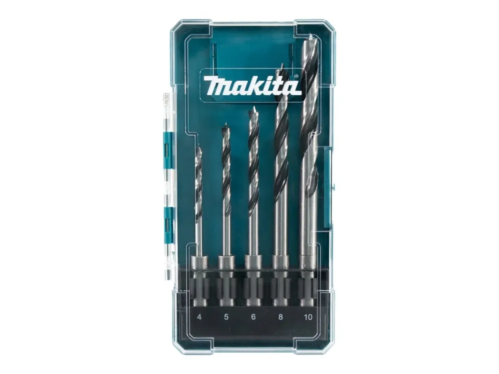 Makita - Borsett - for tre - 5 deler - 5 mm, 6 mm, 8 mm, 10 mm, 4 mm - SDS-plus - lengde: 105 mm, 123 mm, 116 mm, 163 mm, 147 mm