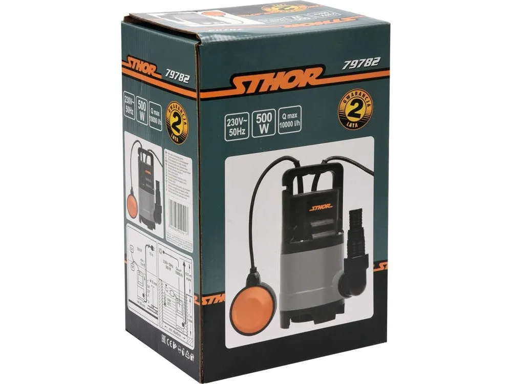 Dykpumpe til snavset vand 500W STHOR 79782