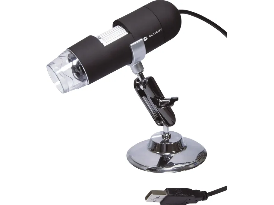 Toolcraft TO-5139591, Digitalt, Sort, 200x, 20x, LED, Hvit