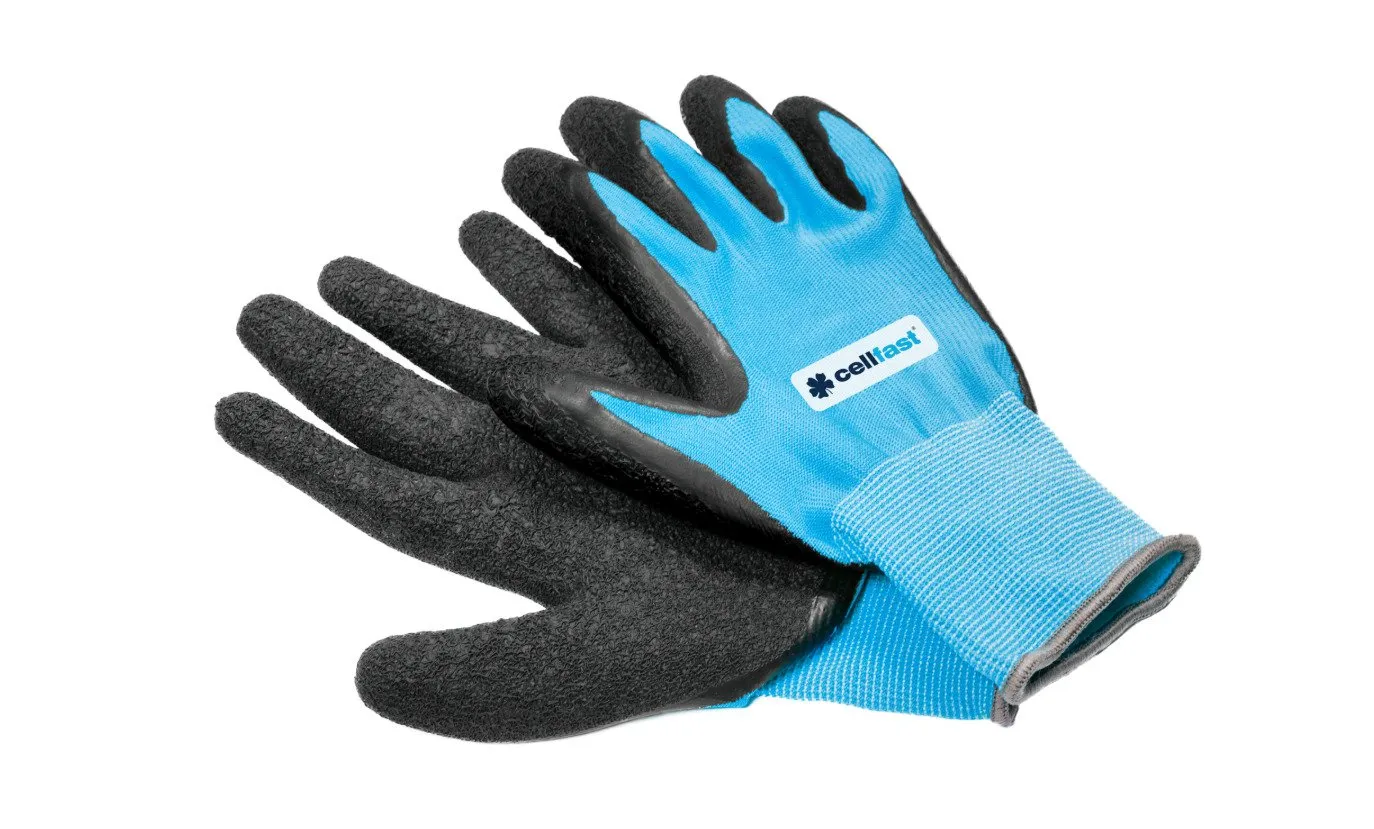 Cellfast arbeidshansker (9/L) 73% polyester, 25% latex, 2% elastan - god belegg for godt grep