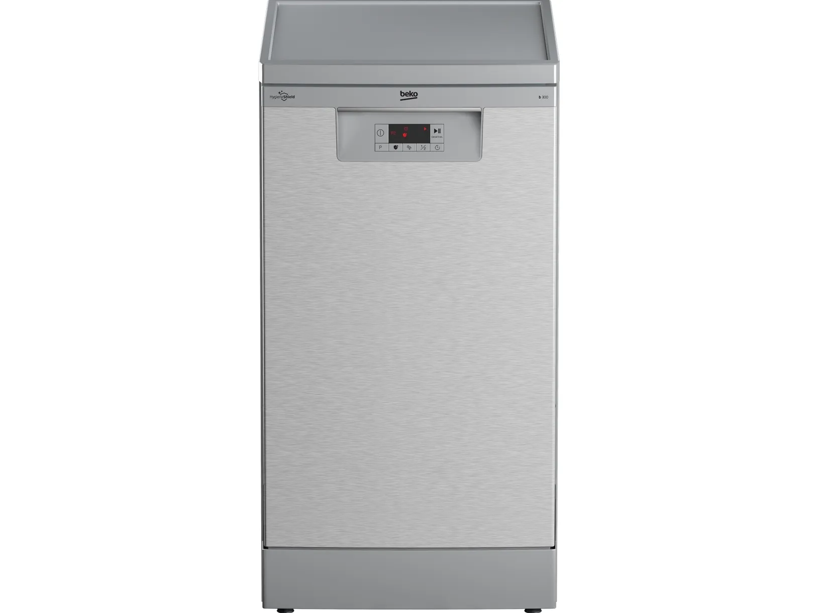 Beko BDFS15020X, Frittstående, Slimline (45 cm), Sølv, Sølv, Knapper, LED