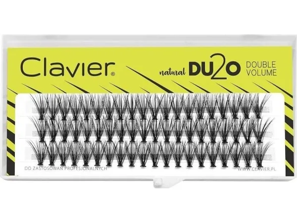 Clavier Artificial Lashes in Tufts Du2o Double Volume 20 Lashes in a Tuft Different Lengths from 8 to 14mm Ultra Volume for a Perfect Look 9mm