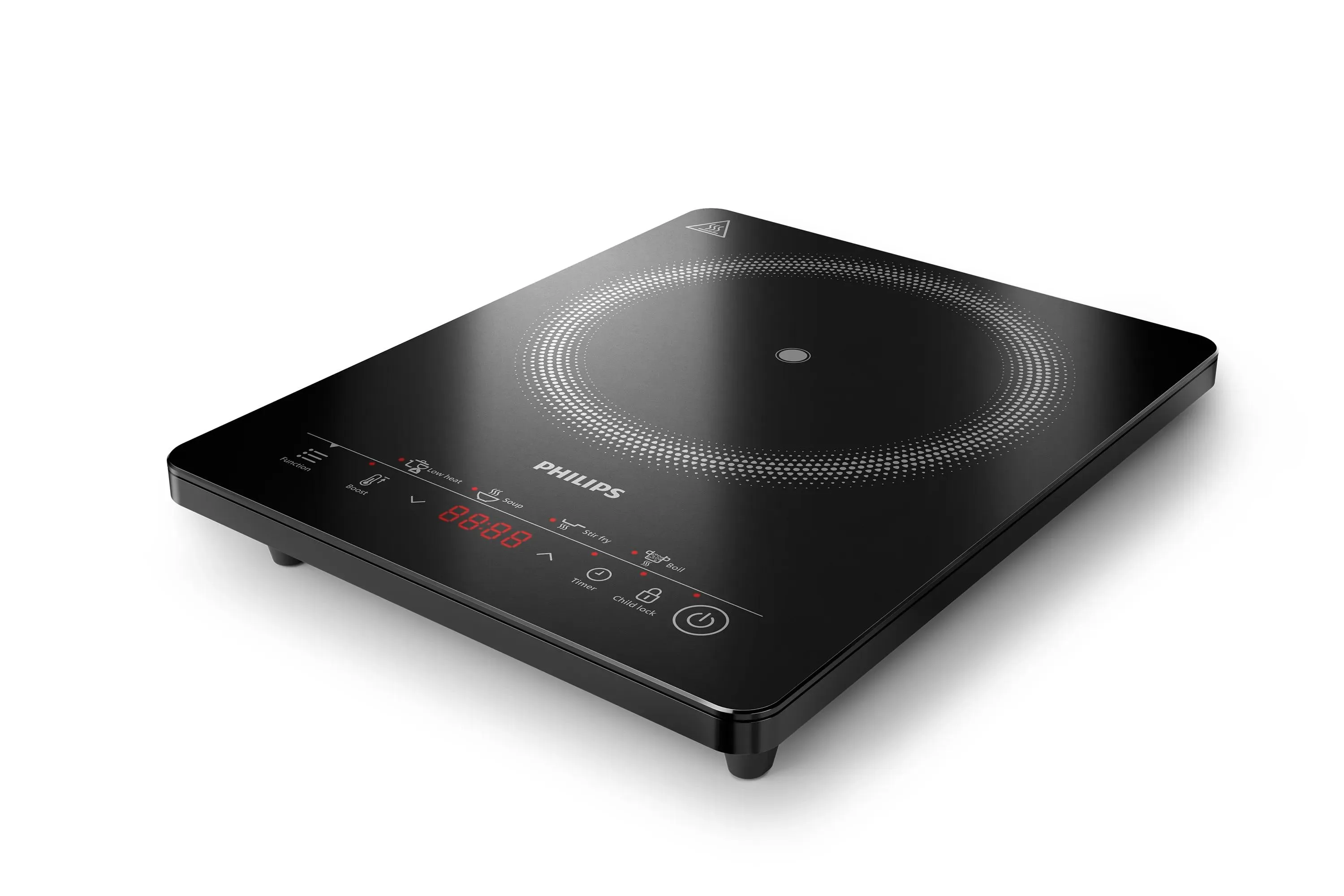 Philips 3000 series HD5830/90, Svart, Benkeplate, 28 cm, Sonebasert induksjon, Glass-keramikk, 1 zone(s)