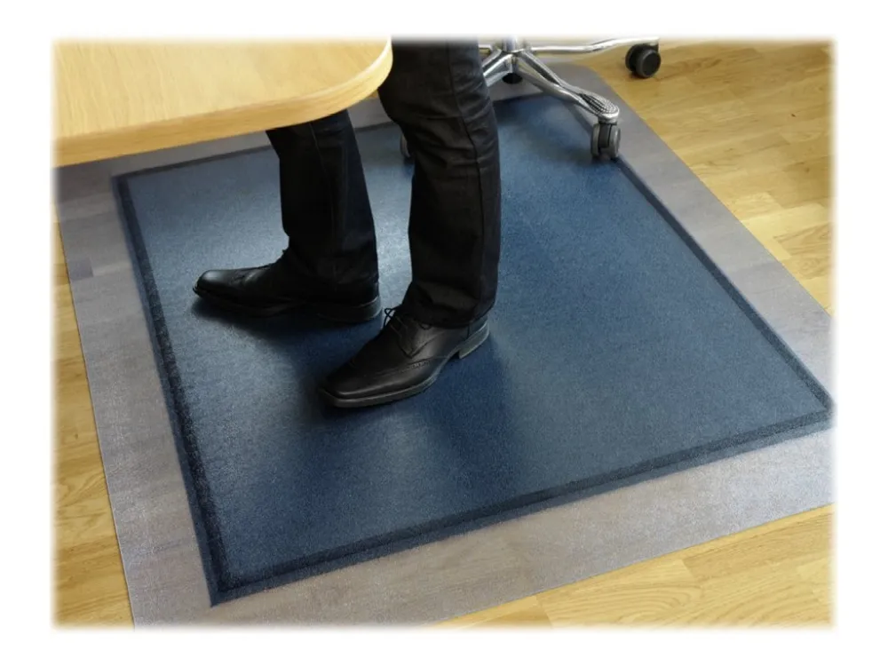Matting Yoga Sit and Stand - Stolmatte - rektangulær - 120 x 150 cm - grå, gjennomsiktig
