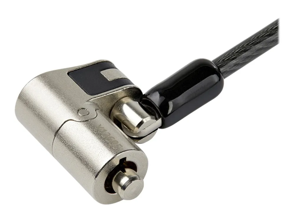 Startech 6.5' (2m) 3-in-1 Universal Laptop Cable Lock, Keyed Laptop/Desktop Security Cable Lock Compatible w/ K-Slot, Nano & Wedge Slot Computer, Anti-Theft Steel Cable Lock w/ Keys - Universal Laptop Lock - Sikkerhetskabellås - 2.03 m - TAA-samsvar