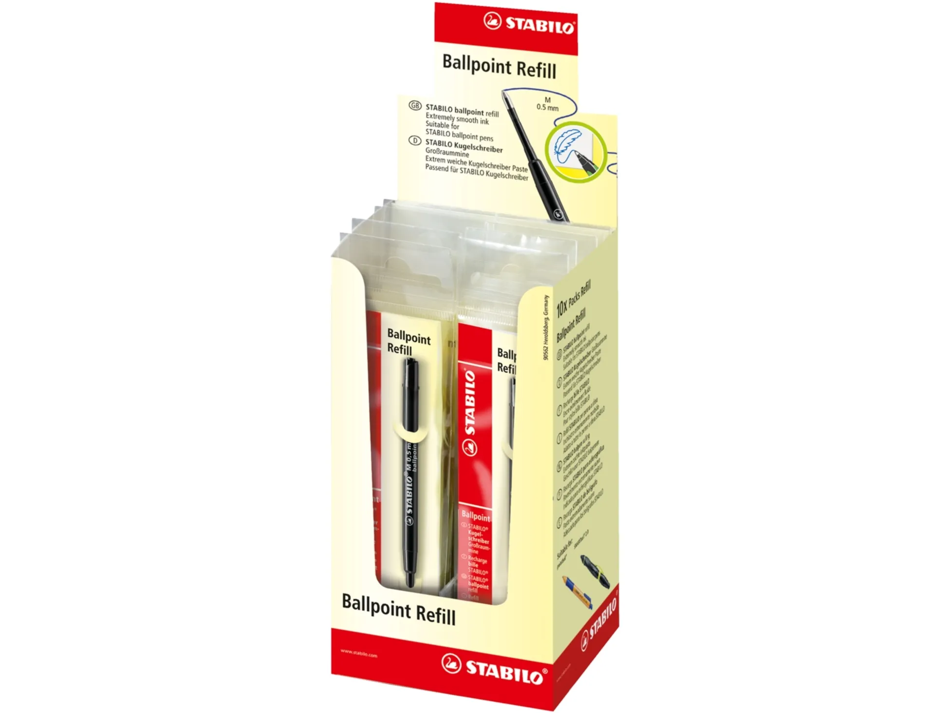 STABILO 2/046-02, Sort, Medium, Sort, 0,5 mm, Kulepenn, STABILO pointball STABILO SMARTball STABILO EASYball