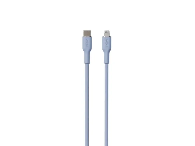 PURO PUCAPLTUSBCICONLBLUE, 1,5 m, Lightning, USB C, Hankjønn, Hankjønn, Blå