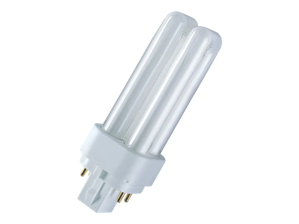 OSRAM DULUX D/E - Ikke-integrert kompakt fluorescerende lyspære - form: T12X2 - G24q-1 - 13.7 W - klasse G - varmt hvitt lys - 3000 K