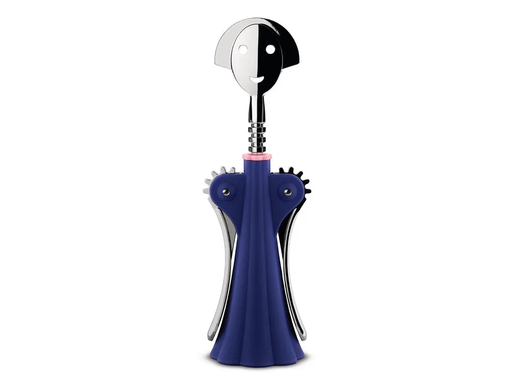 Alessi Anna G., Vinget korketrekker, Blå, Rustfritt stål, 70 mm, 245 mm