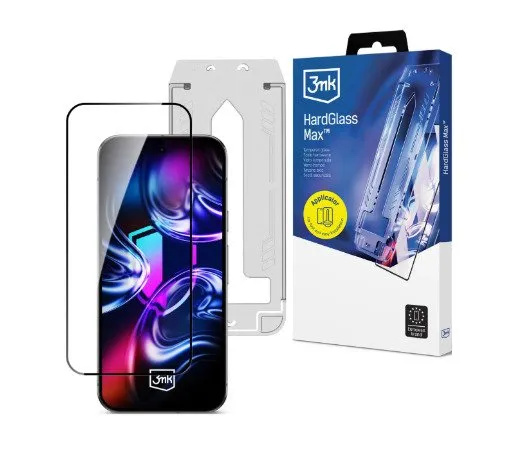 3MK HardGlass Max herdet glass med applikator for Google Pixel 10/10 Pro