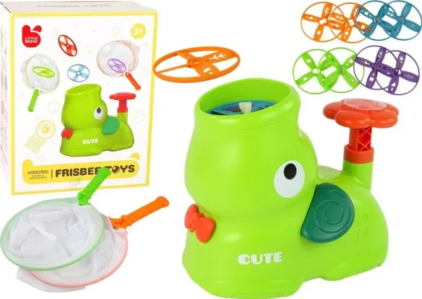 LeanToys frisbeekatapultssett elefant grønn