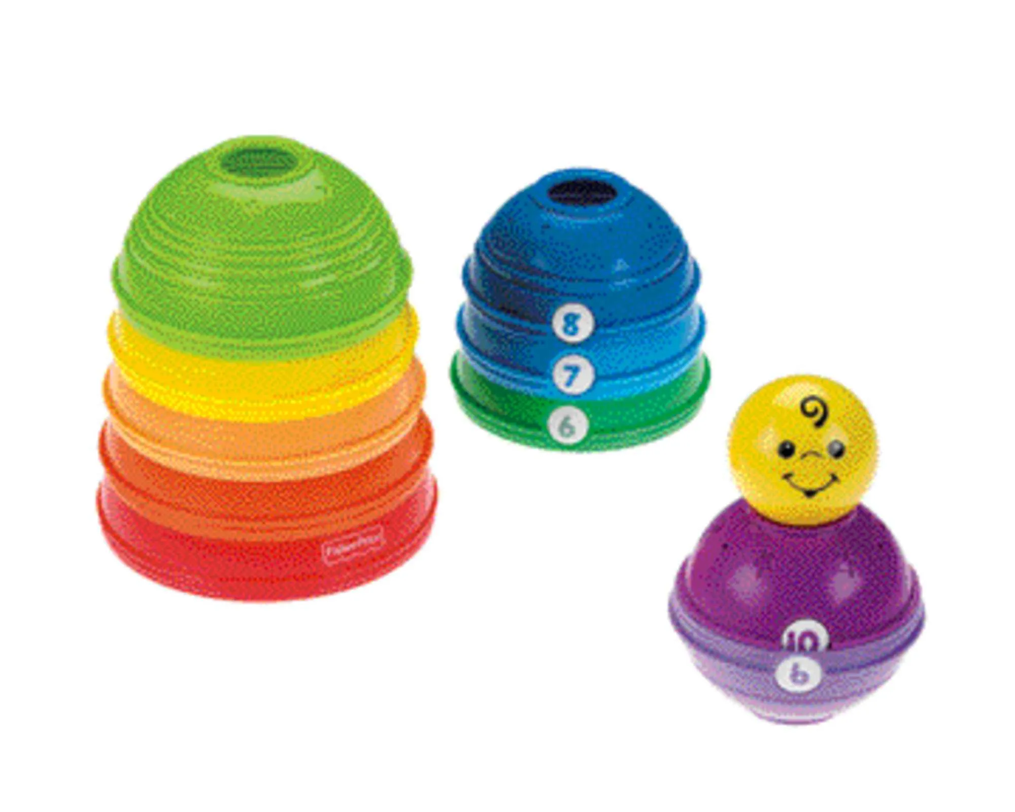 Fisher-Price Stack & Roll Cups, 0,5 år, Plast, Flerfarget