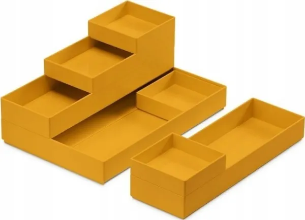 Moxom modulære beholdere Modular Trays, 250x170x65 mm, 7 stk., gul