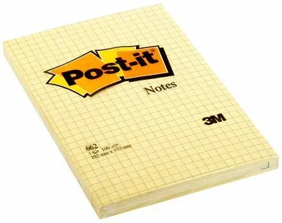 Post-it notatblokker selvklebende 102x152/100 gult (FT510010638)