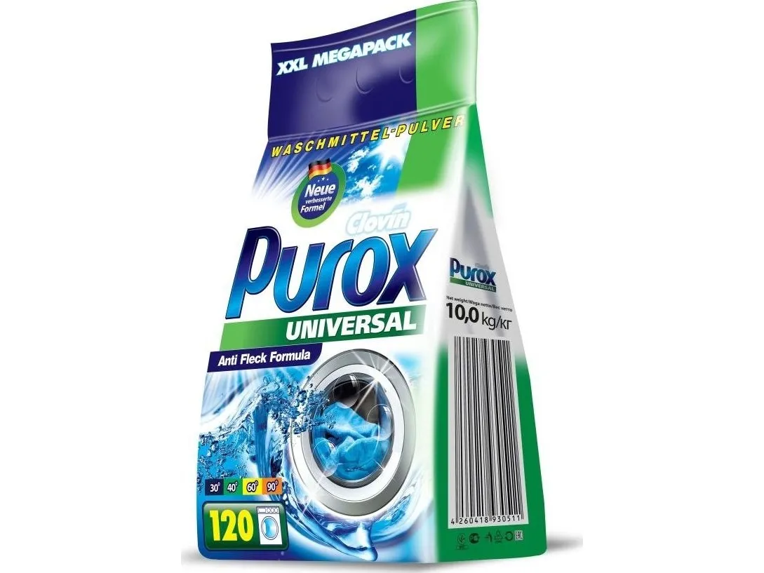 Clovin Vaskepulver PUROX, UNIVERSAL, 10 kg