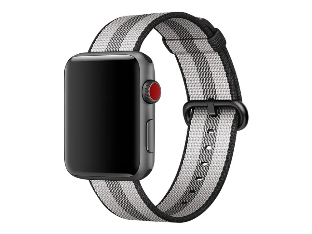 Apple Vevd nylonrem i svart (stripete) for 42 mm etui (MQVR2ZM/A)