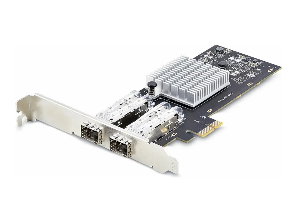 Startech 2-Port GbE SFP Network Card, PCIe 2.0 x1, Intel I350-AM2 2x 1GbE Controller, 1000BASE Copper/Fiber Optic, Dual-Port Gigabit Ethernet NIC, Desktop/Server Backplanes - Windows and Linux Compatible (P021GI-NETWORK-CARD) - Nettverksadapter - PCIe 2.0 - Gigabit SFP x 2 - svart