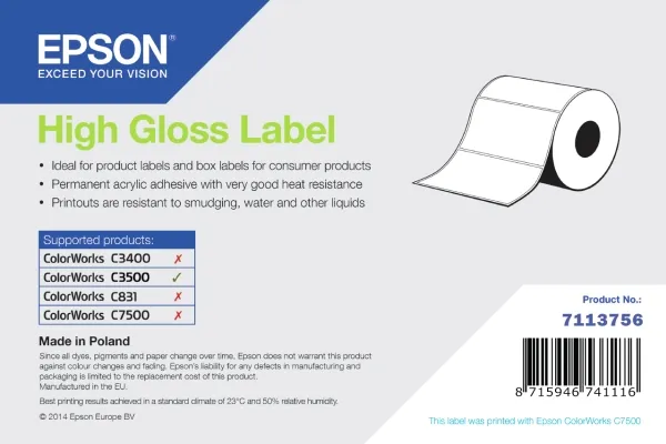 Epson - Høyblank - 76 x 51 mm 610 etikett(er) stanseskårne etiketter