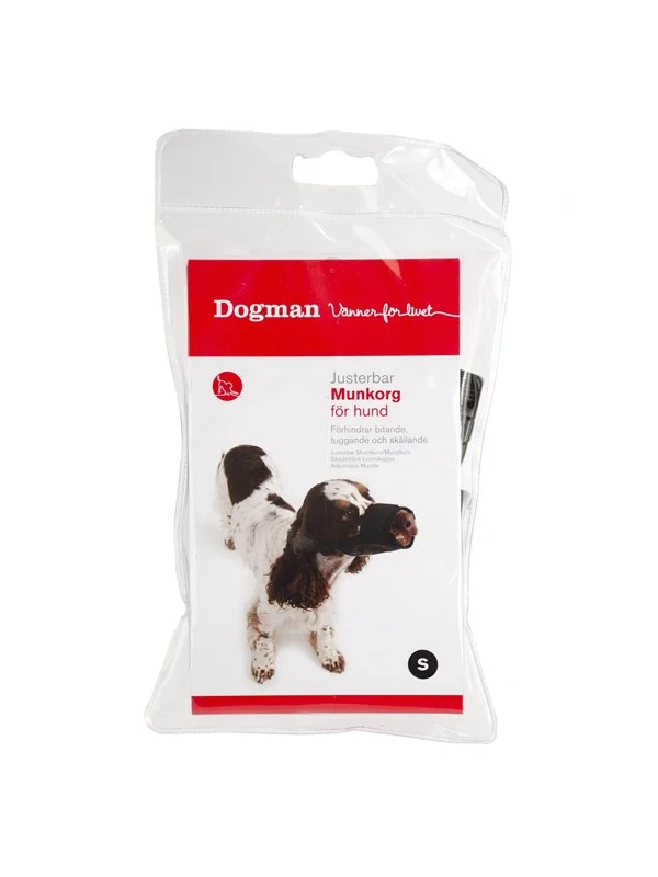 Dogman Dog Muzzle Black Nylon S Snout Size 20-25cm
