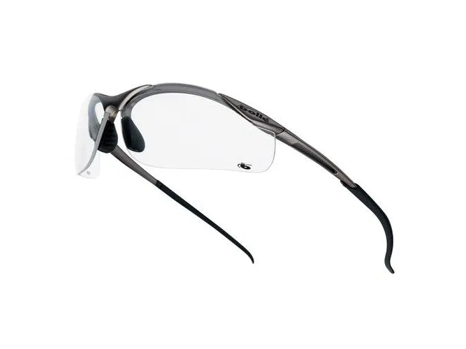 Bollé sikkerhedsbrille klar - Contour, i sporty letvægtsdesign, i mikrofiber brillepose