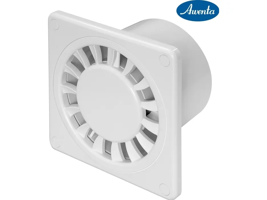 Awenta baderomsvifte Disk Ø100 60 m3/t 8 W 230 V hvit WWD100