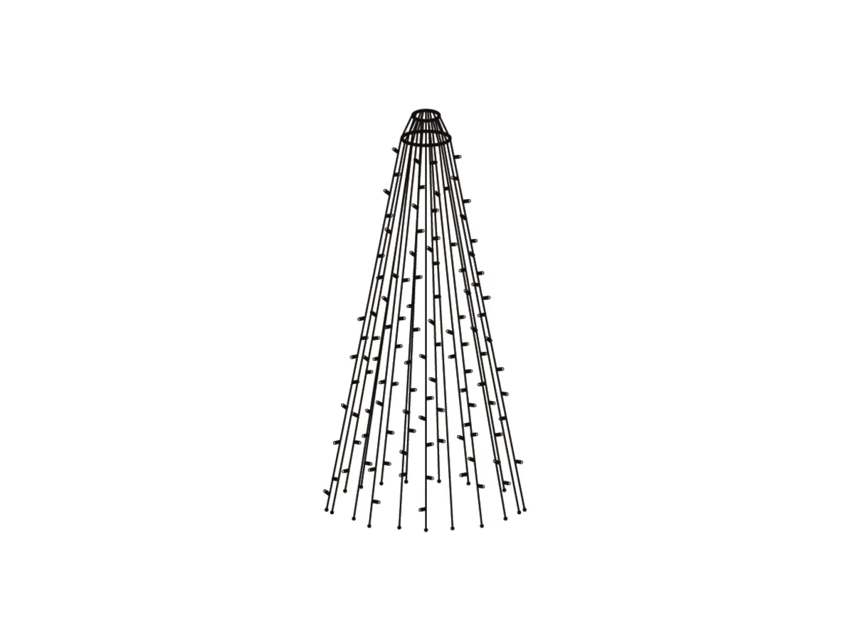 Julelys Gembird Sirius Top-Line flaggstangslampe 18×7,5 m