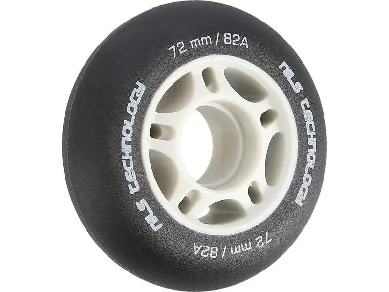 Nils Extreme PU 72x24 82A svarte matte hjul (4 stk.)