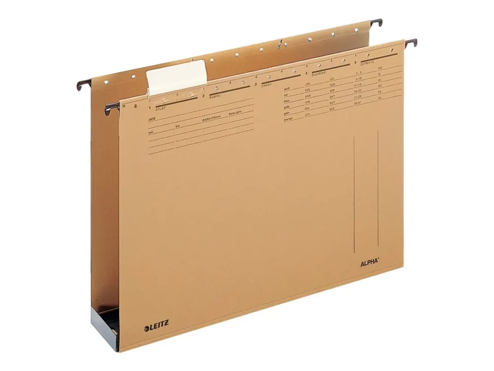 Leitz ALPHA - Hengefil - 60 mm - for A4 (210 x 297 mm) - naturlig brun