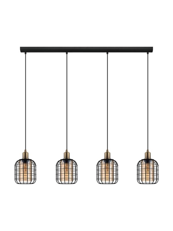 EGLO CHISLE long table pendant black/amber