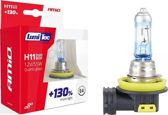 Halogenpærer H11 12V 55W „Lumitec Limited“ +130% „Duo Amio-02105“