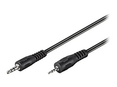 PremiumCord - Lydkabel - mini-phone stereo 3.5 mm hann til stereomikrojakk hann - 2 m - skjermet - svart - formstøpt
