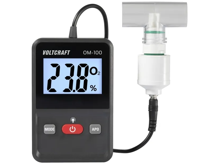 VOLTCRAFT OM-100 Oksygenmåler 0 - 100 % Oksygenmåler kalibrert fabrikkstandard (uten sertifikat) (VC-12870870)